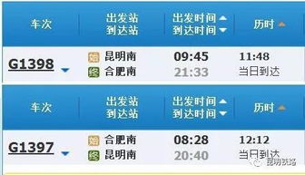 春运必备 云南高铁最新最全车次信息 回家的你一定要看 