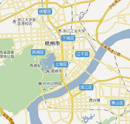 哪位高手可以帮我将以下杭州的地图按区和市划分出来,并标明各个区域的名字 