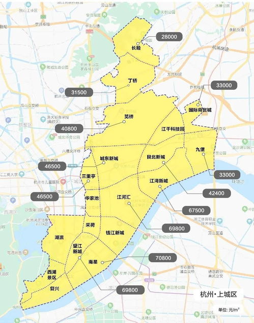 杭州市行政区划调整后各区板块最新限价地图 2021年