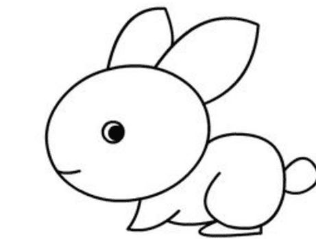 爱笑的小兔子简笔画图片 小兔子儿童绘画图集