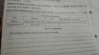 初一作文,暑假去北京旅游计划书 