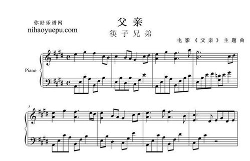 父亲歌词筷子歌词图片(筷子兄弟的歌父亲原唱歌词及歌谱)