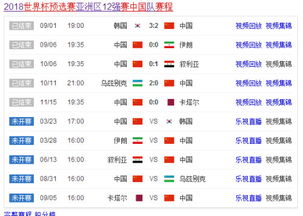 中国世界杯预选赛赛程直播(中国世界杯预选赛赛程表)