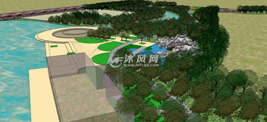 水上森林公园设计三维模型
