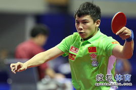 中国乒乓球赛男单首轮 陈玘专注比赛 