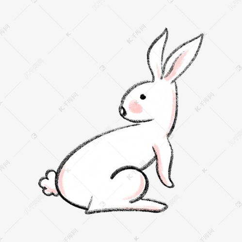 可爱的卡通回头小兔子素材图片免费下载 千库网 