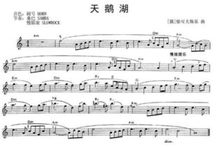 天鹅湖小提琴五线谱