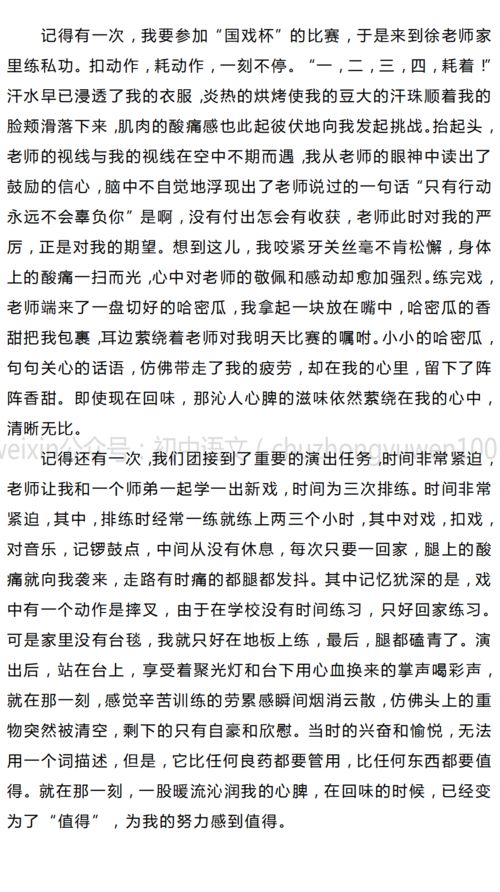 初中语文优秀作文赏析 回味 范文8篇,含写作导引